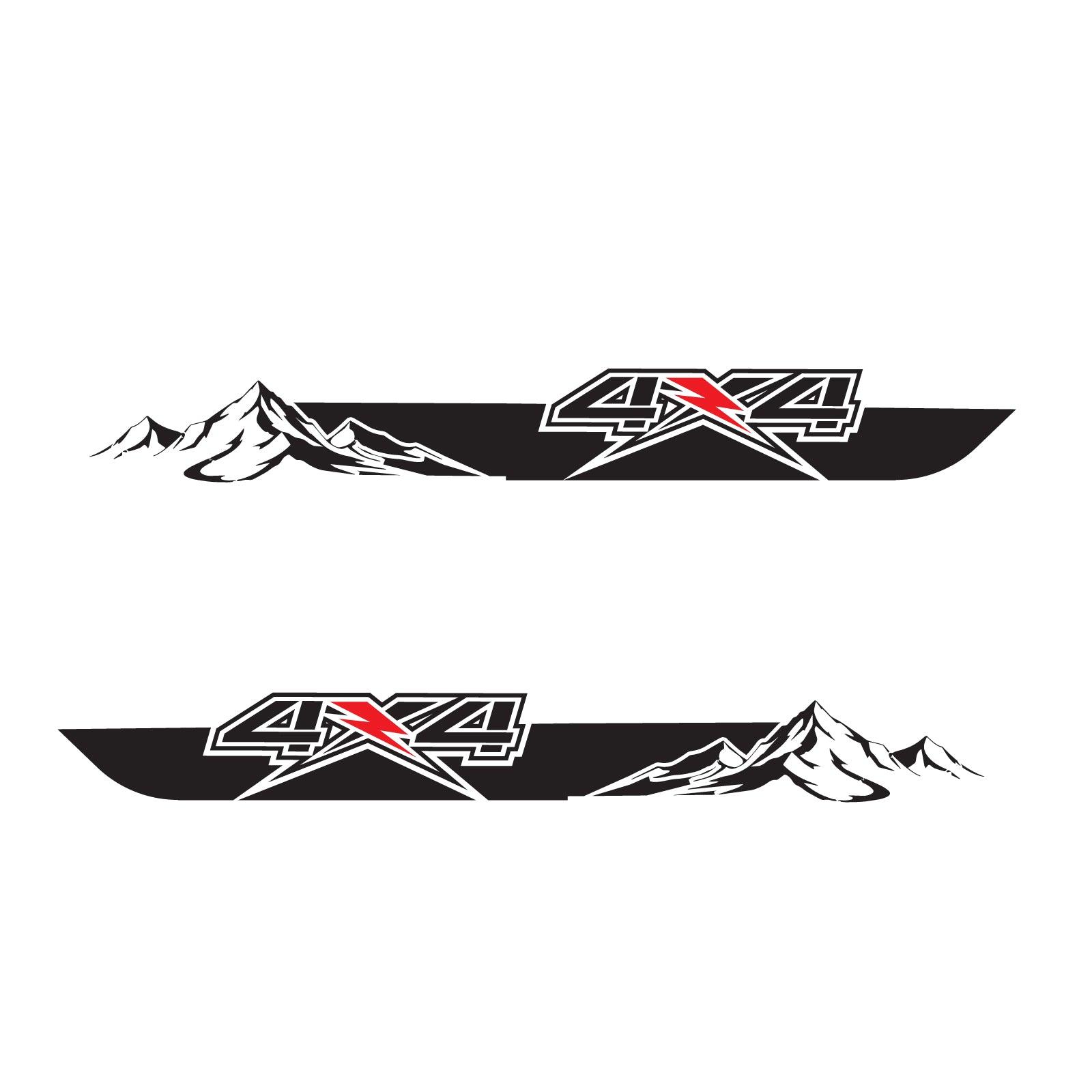 2x Mountain Side Door Fender Skirt Stripes Decals universal - Mega Sticker Store