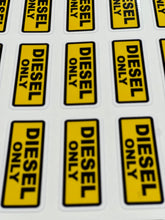 Diesel Only Petrol Fuel Stickers Sheet of 24, Waterproof UV Resistant Vinyl Labels for Vehicles, Fleets, Campervans and Fuel Stations, 65x25mm