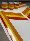 Side Door Car Sticker Graphic Racing Stripe Vinyl Decals Retro style colours