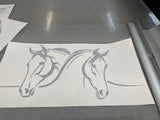 Horses Heads Horses on Board Horse Float Decals for Horse Trailer truck stickers
