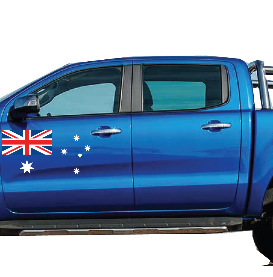 Australian Flag Southern cross sticker decals for side of Ute , Car , 4WD Suits Toyota Ford Mazda GWM Nissan Vehicle