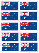 Australian Flag JDM Drift Car Window Decals – Qty 10 Vinyl Rally Racing Stickers