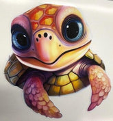 Baby Turtle Vinyl Sticker Decal, Cute Colourful Turtle for Cars Campervans Motorhomes and Windows