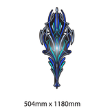 large set of blue black pinstripe scroll stickers Truck & Horse Float vinyl - Mega Sticker Store