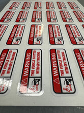 GPS Warning Stickers Pack of 24, Waterproof Gloss Vinyl Security Decals for Vehicles, Fleets, Trades and Campervans, Anti Theft GPS Tracking Label