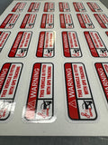 GPS Warning Stickers Pack of 24, Waterproof Gloss Vinyl Security Decals for Vehicles, Fleets, Trades and Campervans, Anti Theft GPS Tracking Label