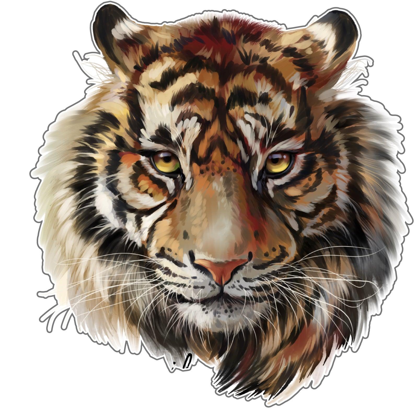 Colourful tiger vehicle sticker decal car - Mega Sticker Store
