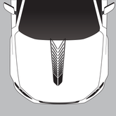 Arrow bonnet vinyl pin stripe hood graphic