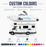 Dolphin Wave Stripe Sticker Kit for Boats & Campervans