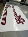 Vehicle stripe featuring Running Horses available in variety of colours