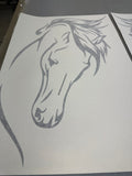 QTY 2 LARGE HORSE DECAL UTE 4WD HORSE FLOAT STICKERS H001
