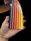Retro Orange & Brown Pinstripe Decal for Cars, Vans, RVs, Motorhomes, Campers & Horse Floats