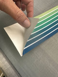 Elevate Your Ride with Retro Pinstripe Vehicle Decals in Vibrant Greens, Blues, and Whites!