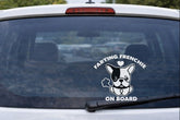 Farting French Bulldog vehicle sticker decal French bulldog sticker