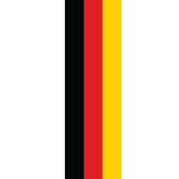 A vehicle pinstripe decal featuring the colors of the German flag