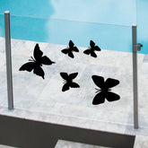 Glass Pool Fence Safety Decals Butterflies, window decals