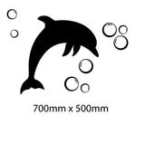 Glass Pool Fence Safety Decals – Dolphin & Bubble Design for Kids