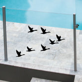 Glass Pool Fence Safety Decals Flying Geese Birds Design
