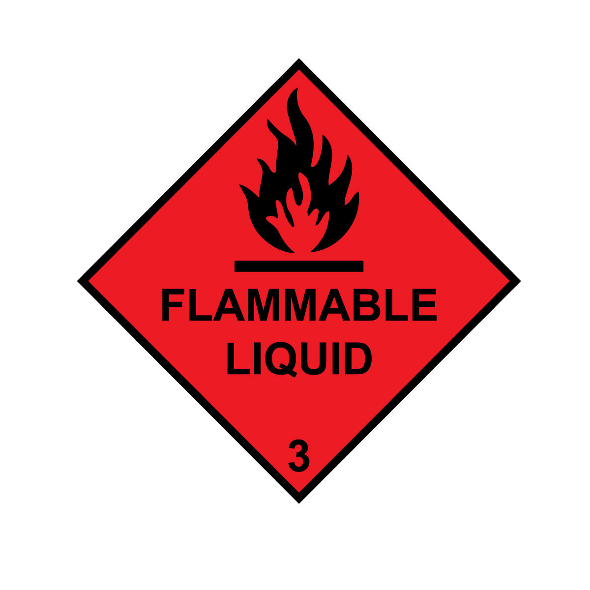 Vinyl Flammable Liquid 3 Label Sticker Decal