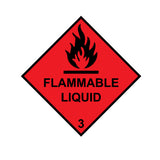 Vinyl Flammable Liquid 3 Label Sticker Decal