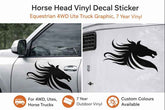 Horse Head Vinyl Decal Sticker, Flowing Mane Equestrian 4WD Ute Door Graphic, Horse Truck Side Decal 7 Year Vinyl