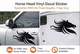 Horse Head Vinyl Decal Sticker, Flowing Mane Equestrian 4WD Ute Door Graphic, Horse Truck Side Decal 7 Year Vinyl