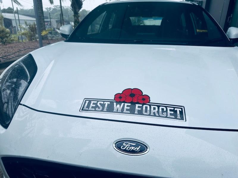 Lest we forget Anzac Australian vehicle sticker decal various sizes - Mega Sticker Store