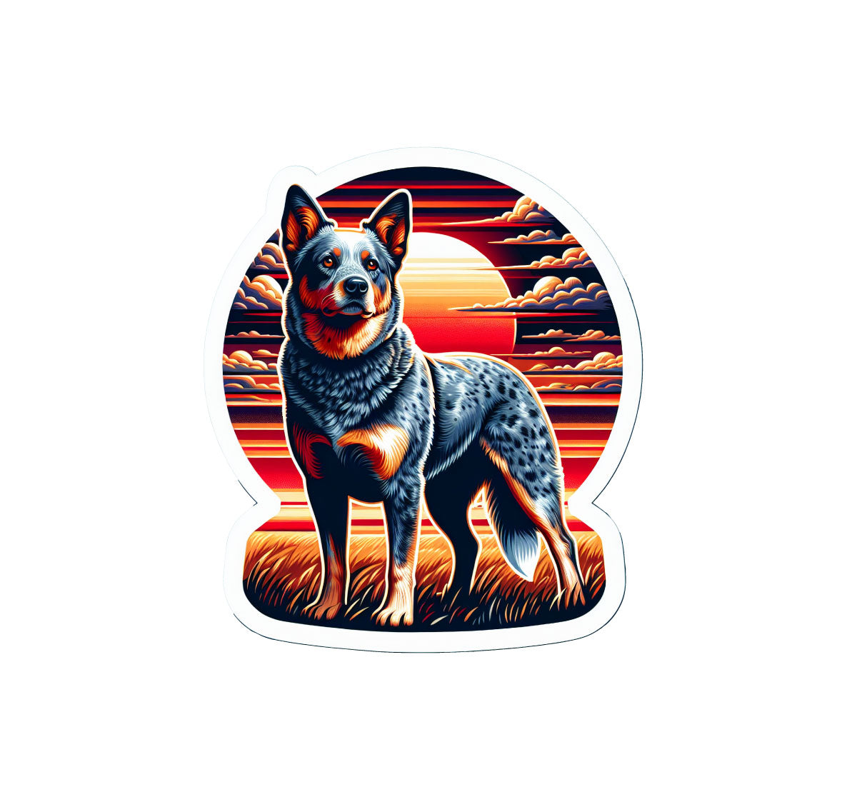 cattle dog car sticker australian decal kelpie