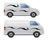 Palm Pinstripe Vehicle Decals stripes for campervan motorhome vehicle Transit Van