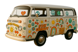 Retro Hippie Hippy DecalPackstickersforRVmotorhomecampervan