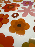 Retro Vinyl Flower Decal Set: Pre Cut 70s Hippie Stickers for Cars and Motorhomes
