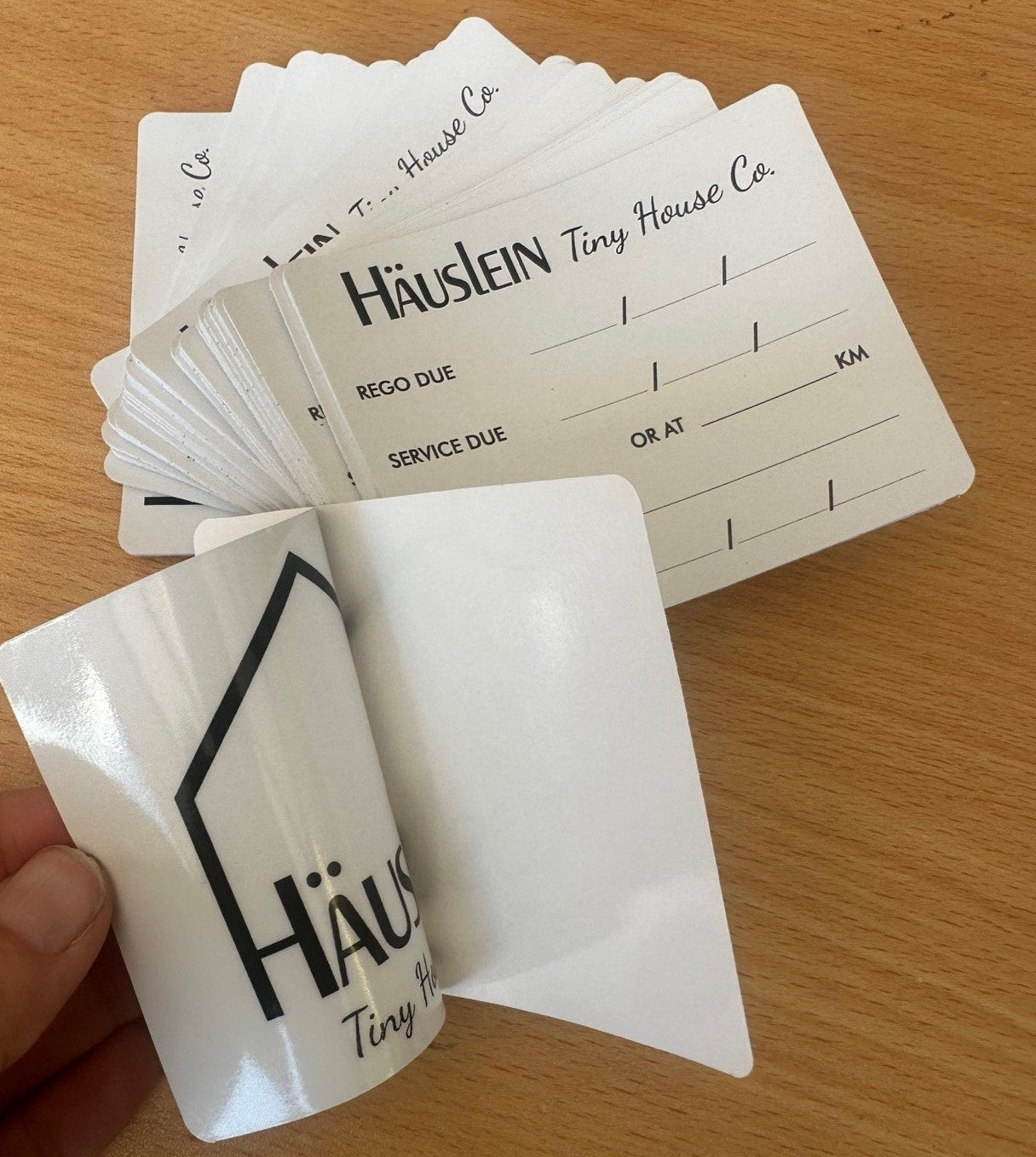 Duble sided stickers service rego reminder custom printed windscreen decals