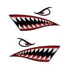 Angry shark teeth and eye sticker decal for car boat bike