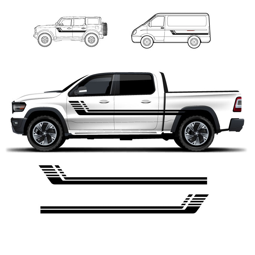 Side-Door-Car-Sticker-Graphic-Racing-Stripe-Vinyl-Decal-Pinstripe-transit-van-stripe