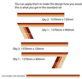 Side Door Car Sticker Graphic Racing Stripe Vinyl Decals Retro style colours