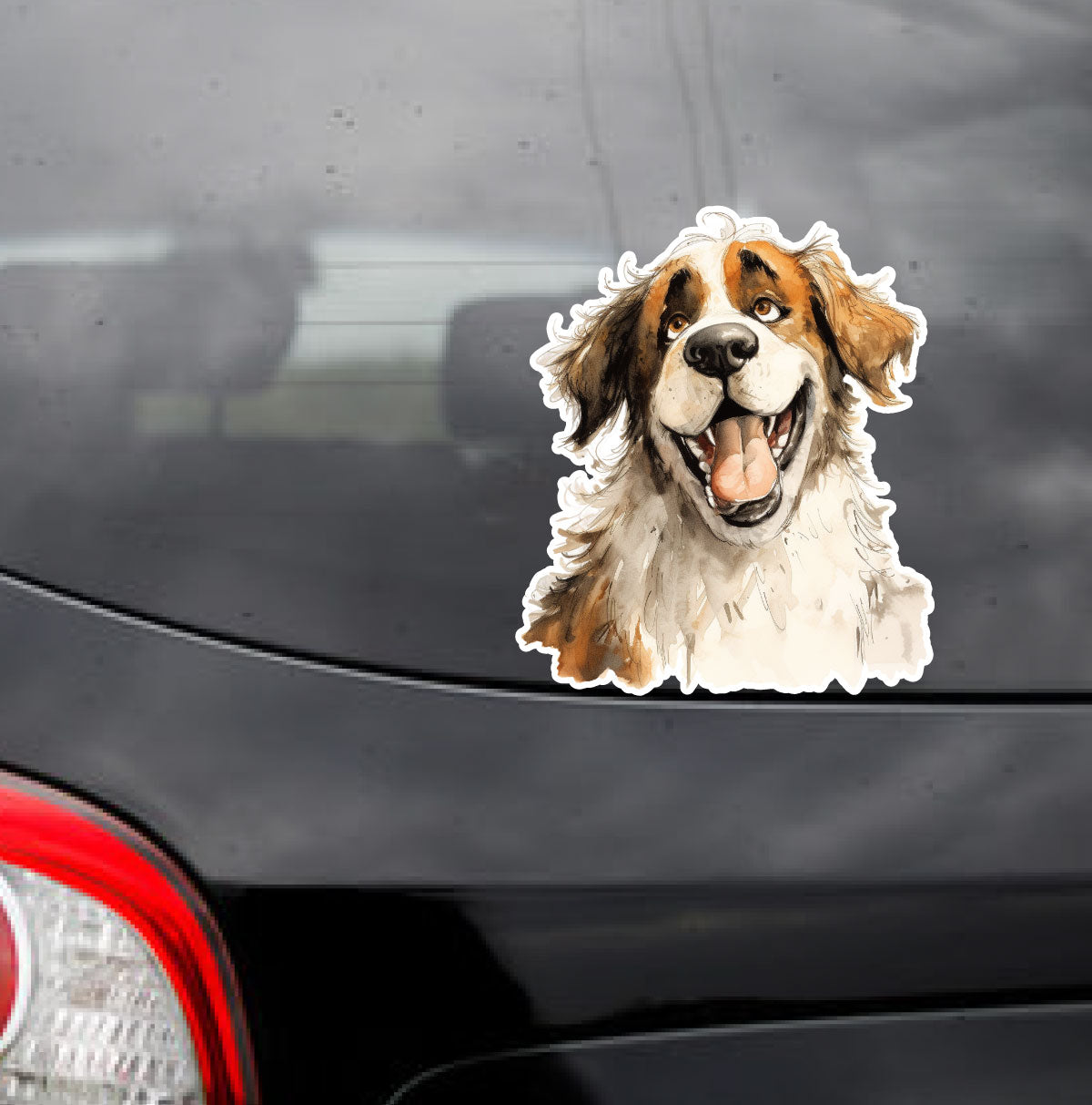saint bernard car sticker bumper sticker window decal