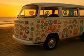 Retro Hippie Decal Pack – Flower Power, Groovy Vibes & Boho Stickers for Vans