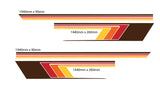 Brown vehicle Side stripes retro colours suitable for Landcruiser jeep van motorhome truck pinstripes (Copy)