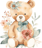 Set of 4 teddy bears wall sticker decal for kids room baby playroom - Mega Sticker Store