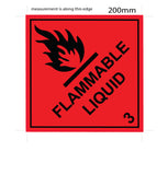 Vinyl Flammable Liquid 3 Label Sticker Decal sign