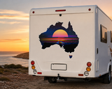 Colorful Australia Map Vehicle Sticker for Caravans & Motorhomes