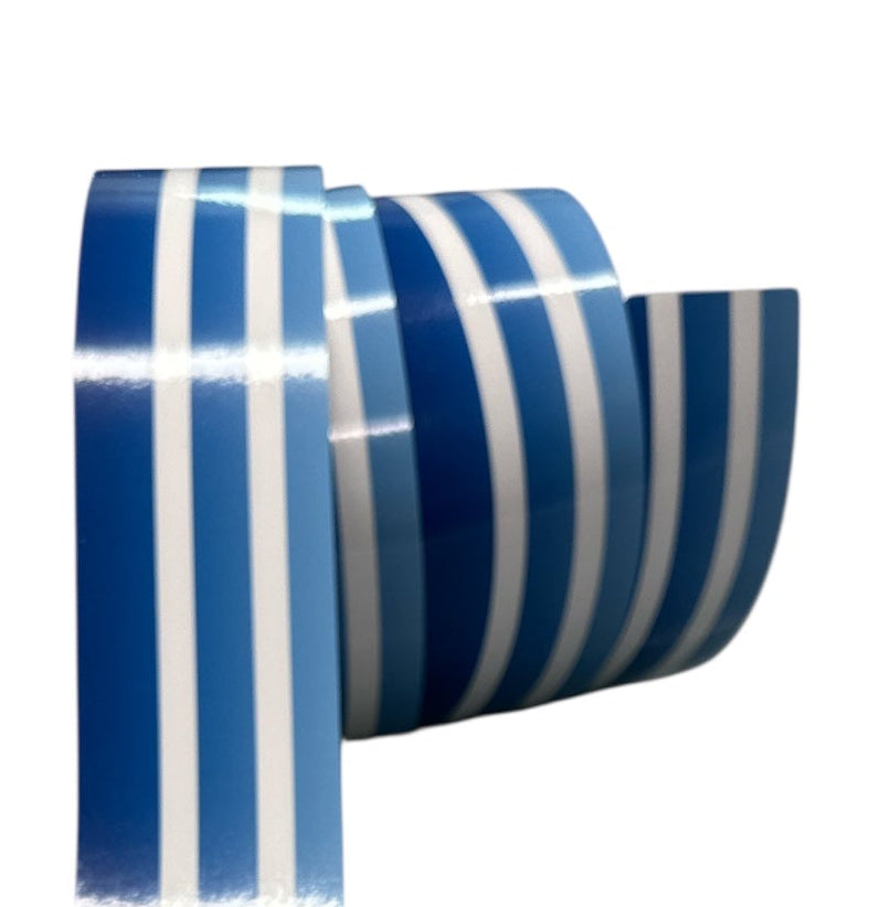 blue and white vehicle pinstripe sticker
