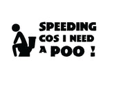 funny JDM car sticker speed poo