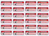 GPS Warning Stickers Pack of 24, Waterproof Gloss Vinyl Security Decals for Vehicles, Fleets, Trades and Campervans, Anti Theft GPS Tracking Label