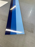 Mega Sticker Store blue gradient vinyl pinstripe decal for cars and trucks with a glossy finish.