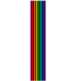 Mega Sticker Store rainbow pride pinstripe vinyl decal for vehicles with a glossy finish for UV protection