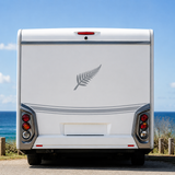 NZ Silver Fern Sticker Decal – New Zealand Kiwi Vinyl Sticker for Car, Boat, Campervan, 4WD & Motorhome – 570mm x 232mm