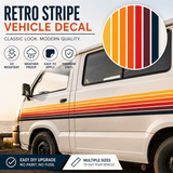 Retro Orange & Brown Pinstripe Decal for Cars, Vans, RVs, Motorhomes, Campers & Horse Floats