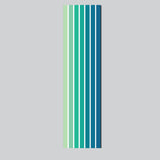 Retro stripe pinstripe vehicle sticker decal van motorhome camper RV greens and blues and white - Mega Sticker Store