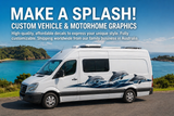 DOLPHIN STRIPES MOTORHOME DECAL | BOAT CARAVAN CAMPERVAN VINYL GRAPHIC AUSTRALIA